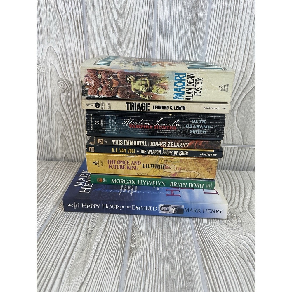 Vintage Fantasy Sci-Fi Paperback Book Lot 8 Titles T.H. White Roger Zelazny PB